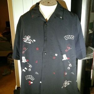 Mens Cherokee casual shirt Sz XXL Vegas Gambling